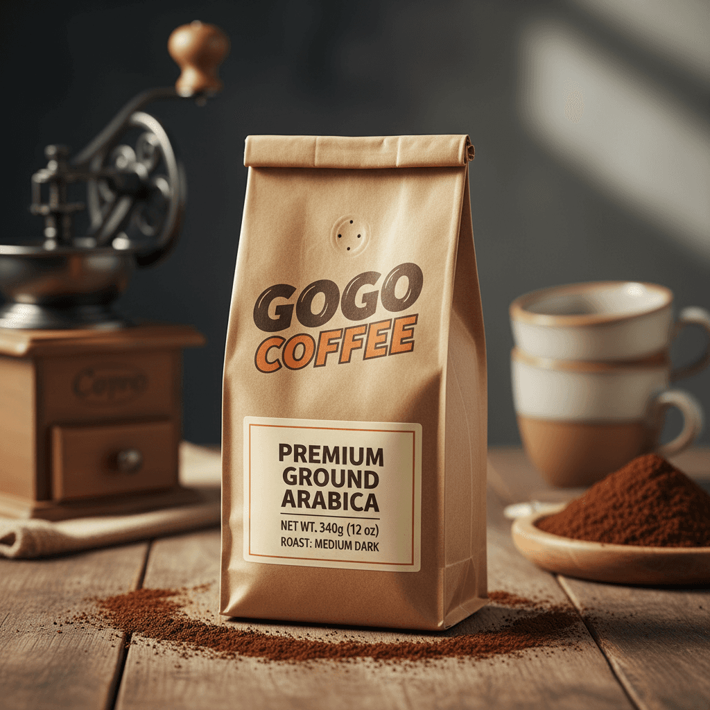 Ground coffee powder packaging