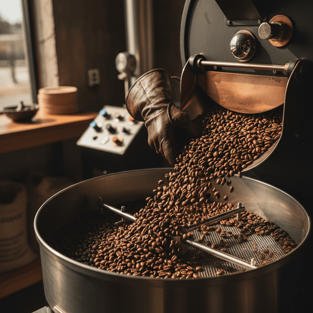 Roasted coffee beans